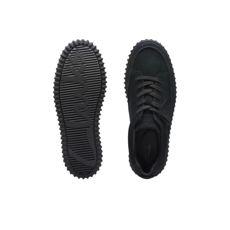 Clarks Low Top Skateboard Shoes Men's Black-2