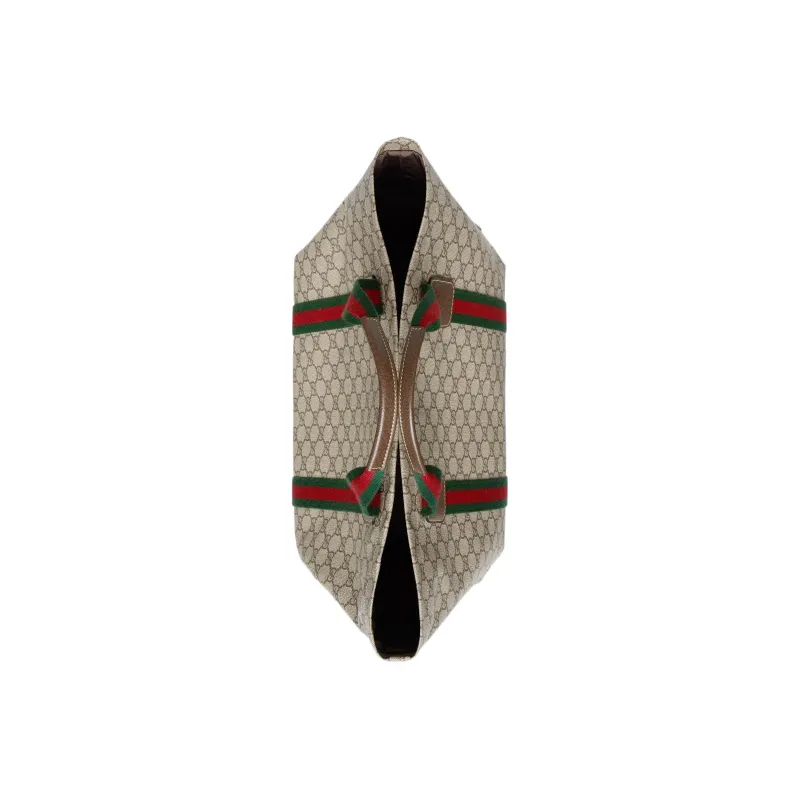 GUCCI Canvas Canvas Bag Tote Bag Shopping Bag Handbag Medium Size Men's Beige/Ebony-5
