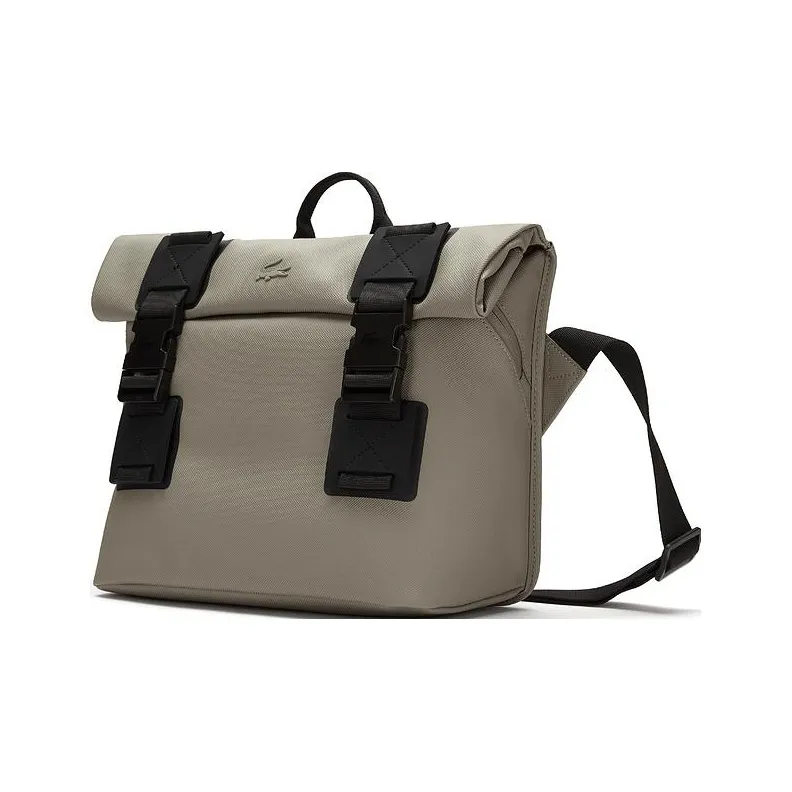 LACOSTE Fabric Backpack, Crossbody Bag Medium Size Men's Gray-1