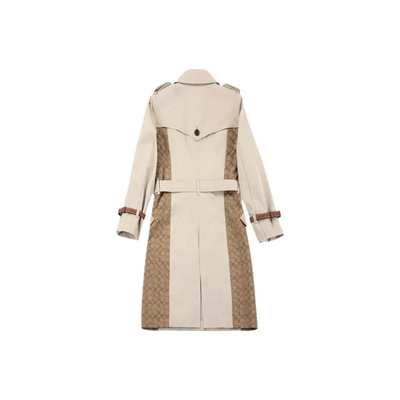 COACH Trench Coats Women's Khaki-1