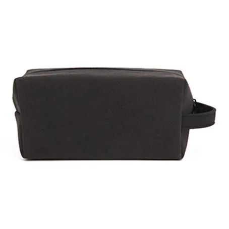 HAWA PU Portable Toiletry Bag Storage Bag Makeup Bag Medium Size Unisex Black