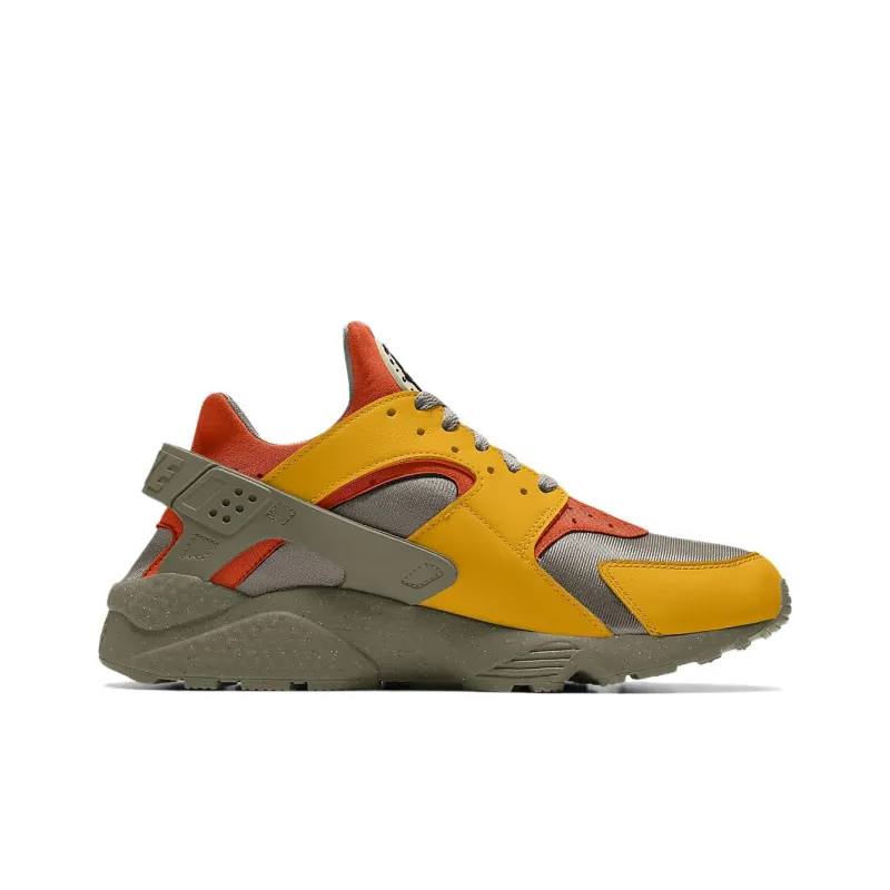 Nike Air Huarache Cushioned Slip Resistant Abrasion Resistant Low Top Running Shoes Men's Yellow-1