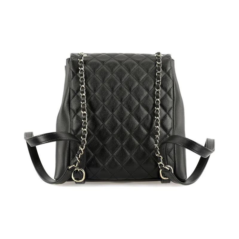 CHANEL Duma Calfskin Backpack Tubas Women's Black-2