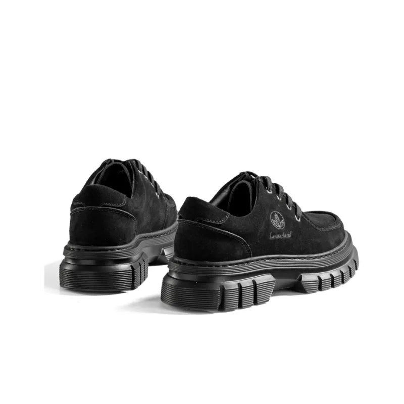 LEAVELAND Work Boots Men Low Top Black/Brown-1