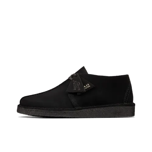 clarks Panelled Suede Derby Shoes