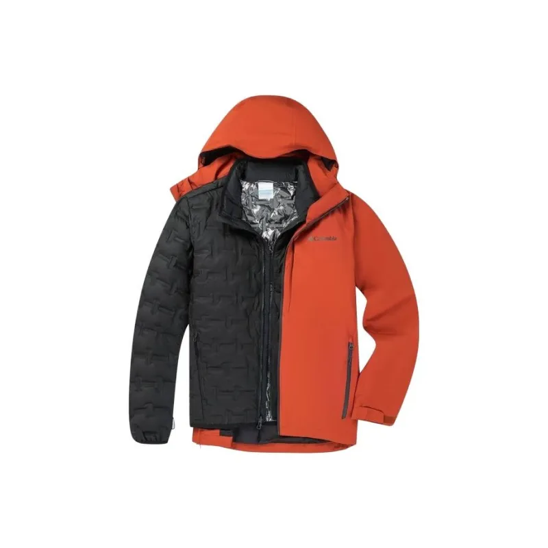 Columbia Waterproof And Warm Windbreaker Jacket Men's Dark Night Red-2
