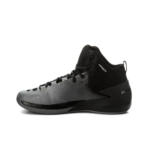 Under Armour Rocket3 Slip Resistant Mid Top Basketball Shoes Men's Black