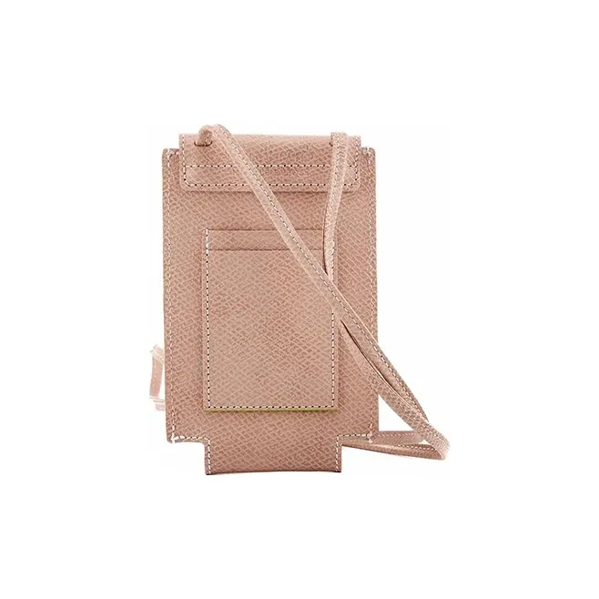 LONGCHAMP Le Pliage Green Leather Document Holder Card Holder Women's Nude-3