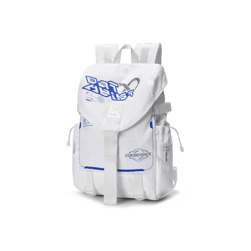 8atheist Polyester Backpack Portable Backpack Tubas Unisex Starry White-6