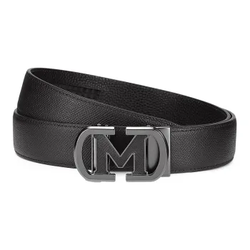 FAIRWHALE Brand Logo Automatic Buckle Cow Leather Belts Men's Width 3.5CM