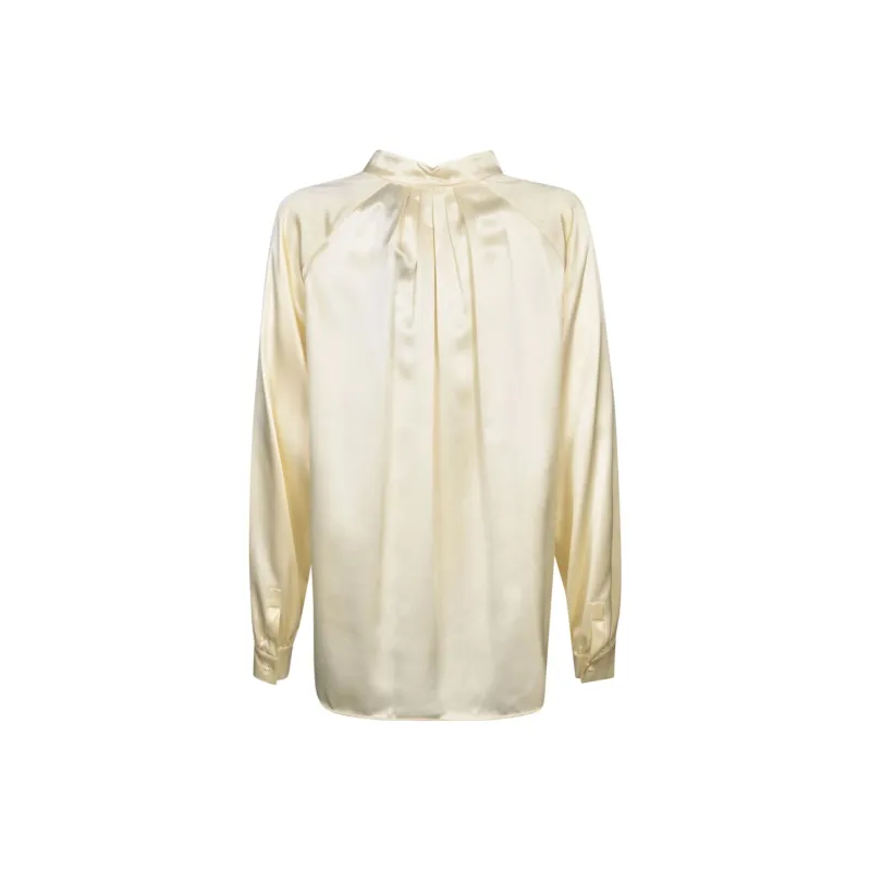 MaxMara Bow Detailed Long Sleeved Blouse-1