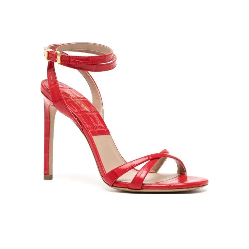 MICHAEL KORS Chrissy Runway Strap Sandals 11cm Women's Red-2