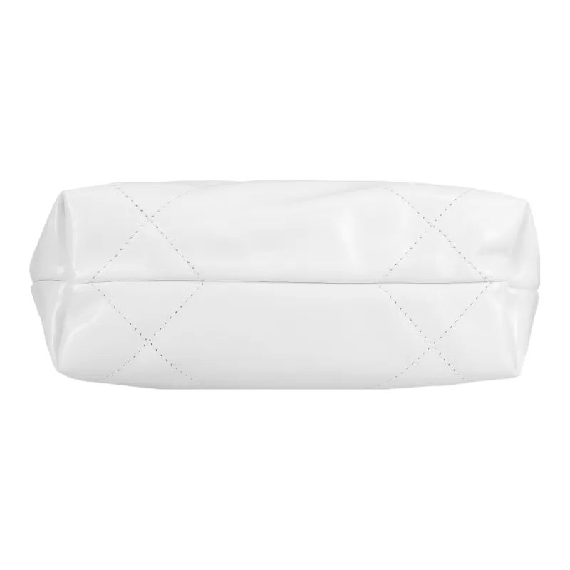 CHANEL 22Bag Bright Calfskin Bucket Bag, Shoulder Bag, Crossbody Bag Mini Women's White-4