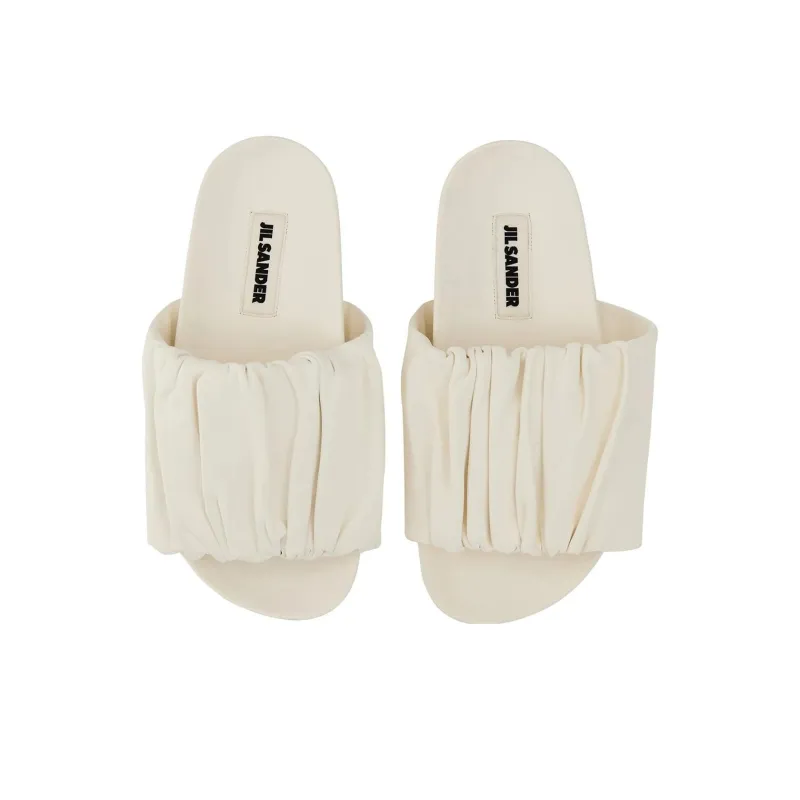 JIL SANDER Rubber Sole Slide Slippers Women's White-2