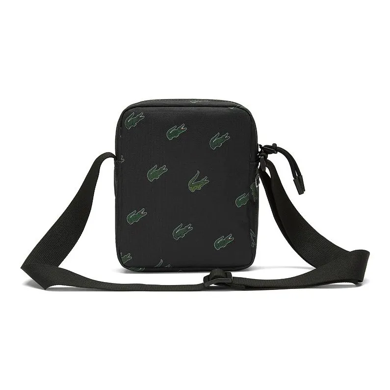 LACOSTE Fabric Shoulder Bag Crossbody Bag Regular Unisex Dark Blue/Green-2