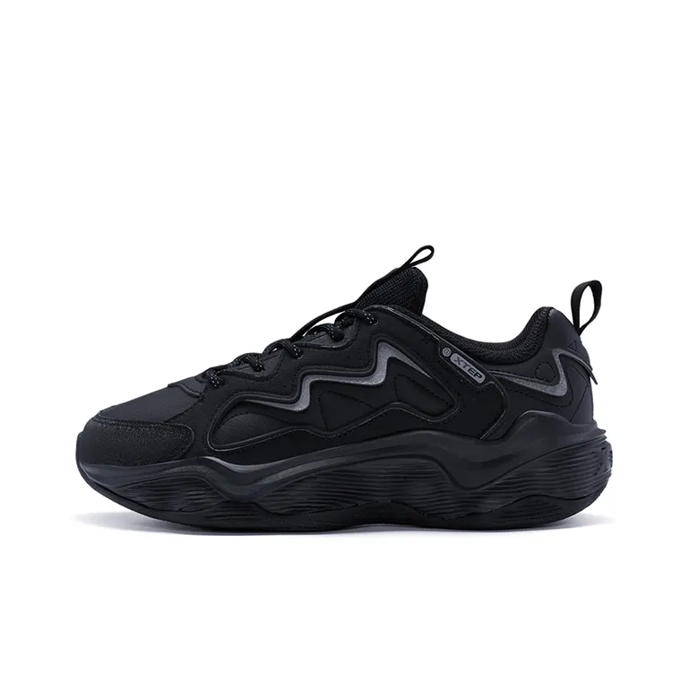 XTEP Lightning 3.0 Cushioning Anti Slip And Wear Resistant Low Top Running Shoes Men's Black-0