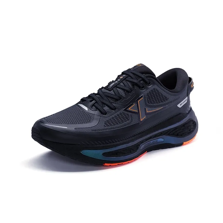 XTEP Anti Slip Wear Resistant Low Top Running Shoes Men's Black-1