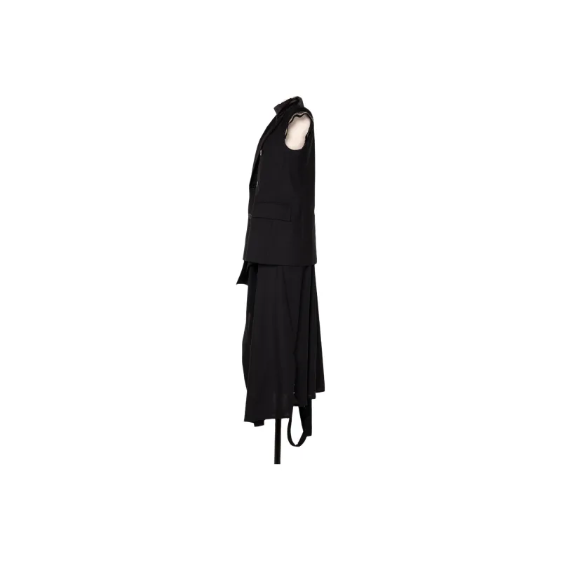 Sacai Sleeveless Dresses Women's Black-1