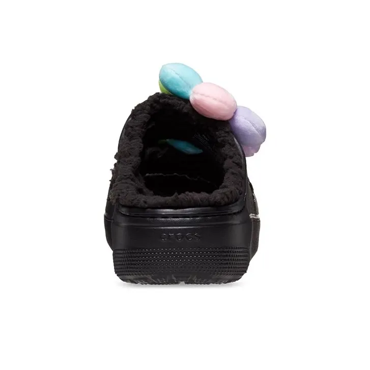 Crocs Classic Cozy Daisy Clogs 'Black Multi' Women's-4