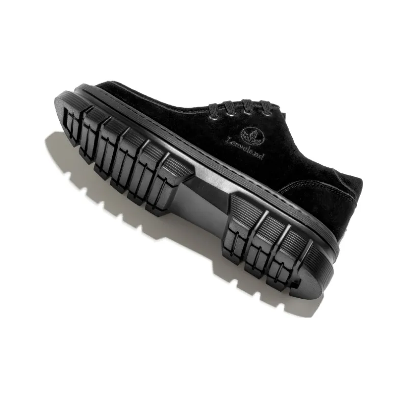 LEAVELAND Work Boots Men Low Top Black/Brown-4