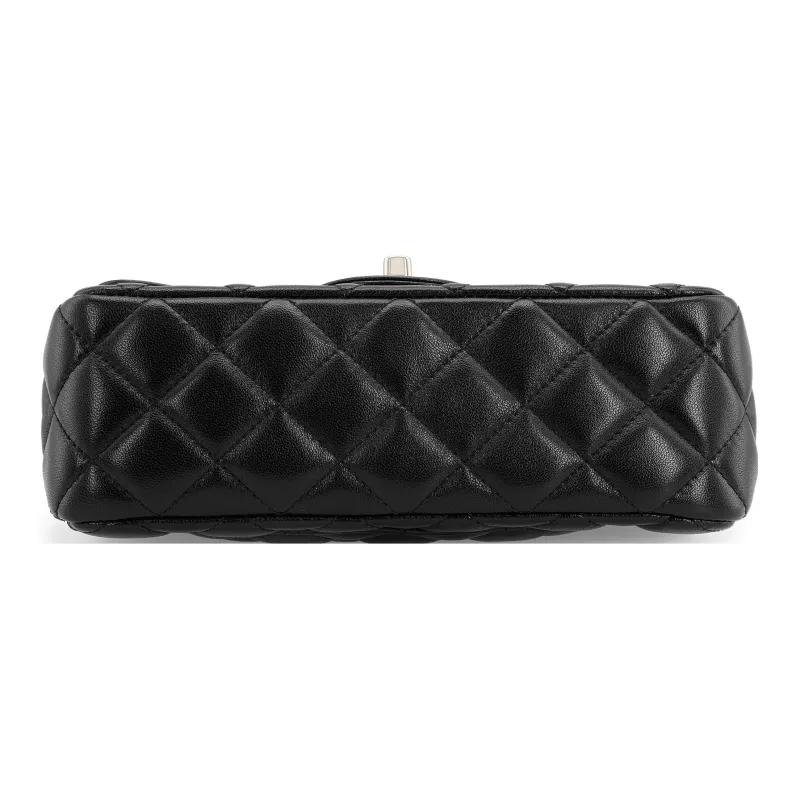 CHANEL Lambskin Chain Bag, Shoulder Bag, Crossbody Bag Mini Women's Black-3