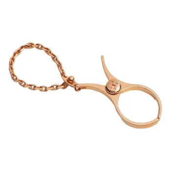 HERMES Filou Keychains Unisex Rose Gold