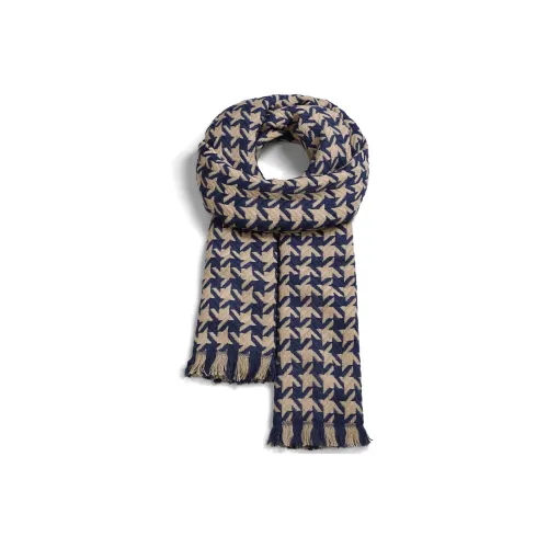 VINEY Knit Scarves Unisex Navy Blue