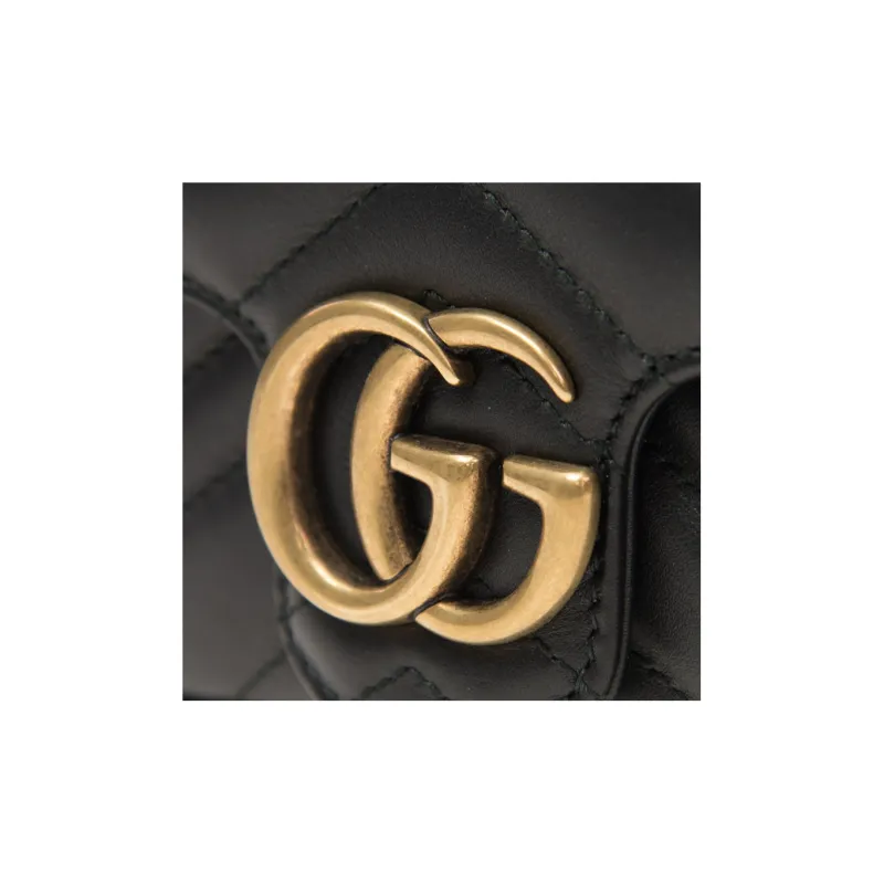 GUCCI GG Marmont Matelasse Super Mini Bag Black-5