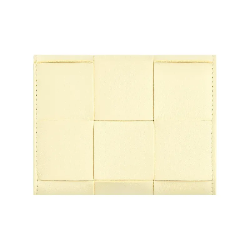 Bottega Veneta CASSETTE Sheepskin With Cow Leather Wallet Regular Women's Light Yellow-1
