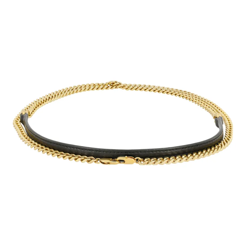 SAINT LAURENT Sunset Chain Wallet In Smooth Leather Noir-6