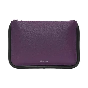JW Anderson Logo Printed Large Bumper Clutch Bag