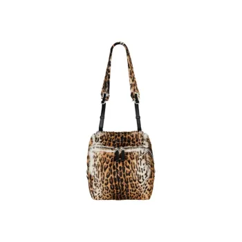 GIVENCHY Pandora Goatskin Combined With Calfskin Shoulder Bag Crossbody Bag Small Size Men's Black/Natural
