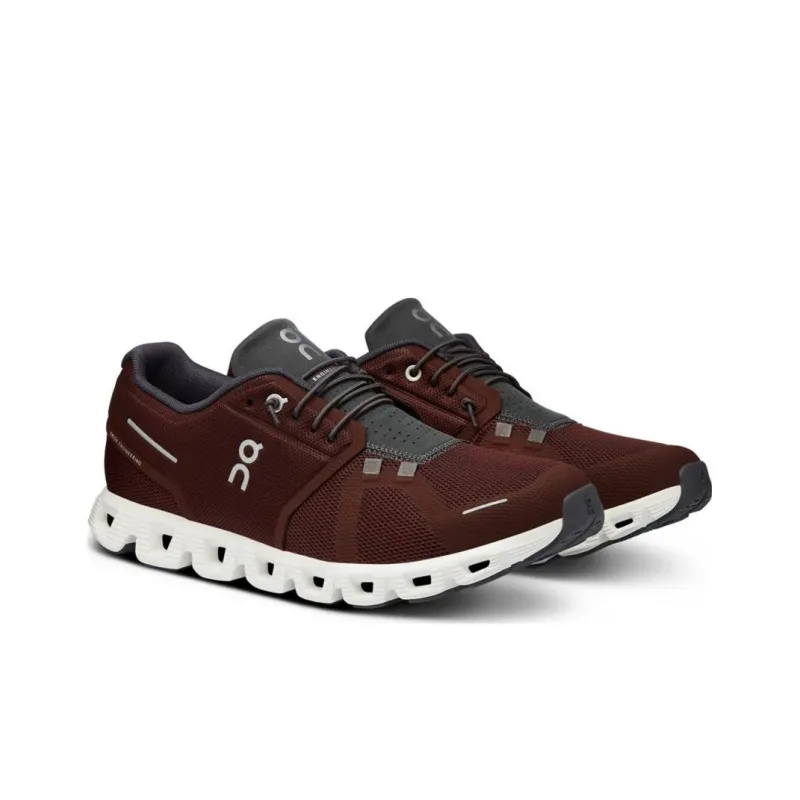 On Cloud 5 Anti Slip Wear Resistant Low Top Running Shoes Men's Brown-1