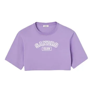 Sandro Logo-embroidered Cropped Cotton T-shirt