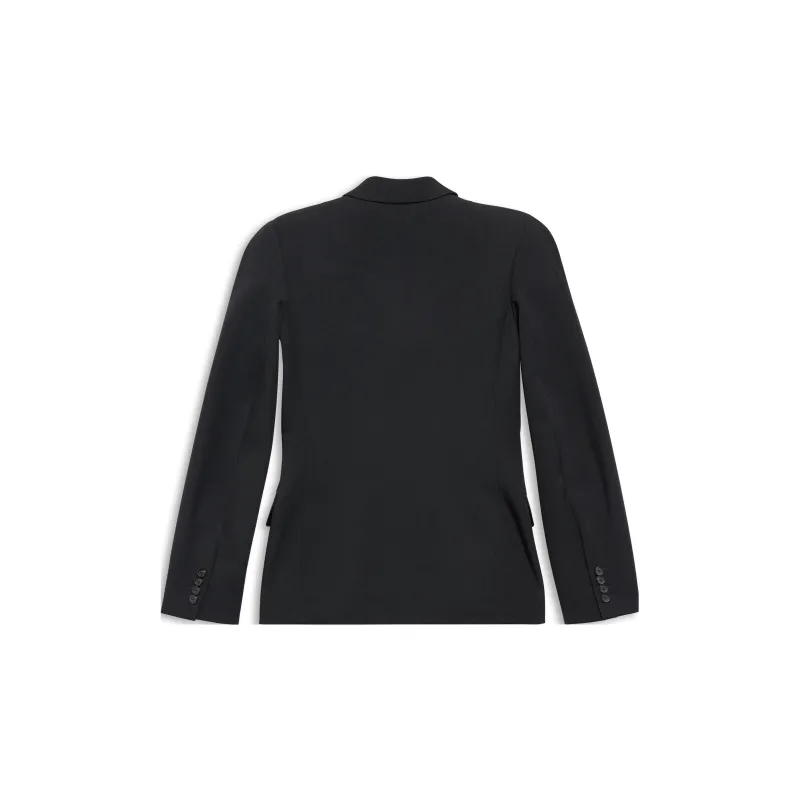 Balenciaga Round-Shoulder Buttoned Blazer-1
