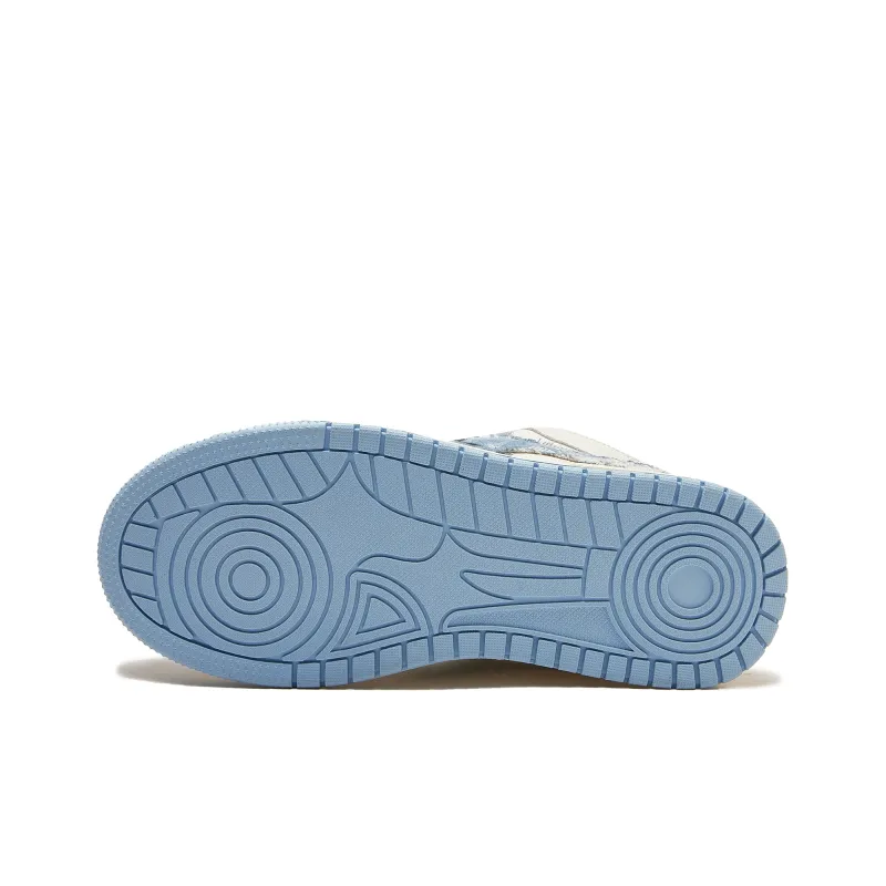 MQMS Skateboard Shoes Unisex Low Top Blue/White-5