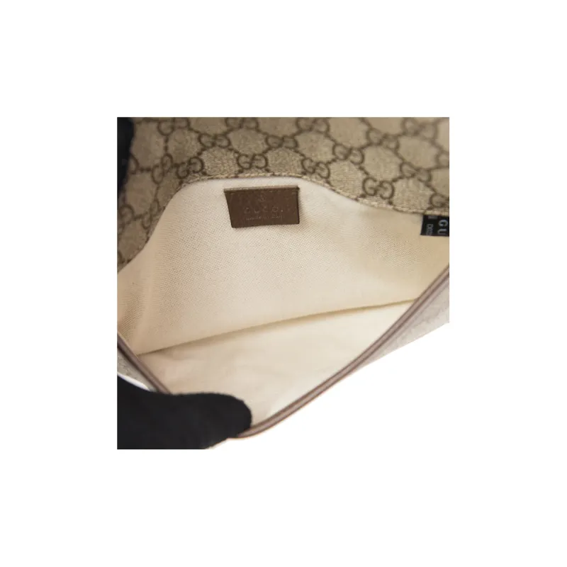 GUCCI Neo Vintage Series Canvas With Leather Messenger Bag Fanny Pack Crossbody Bags Small Size Men's Ebony/Brown-5