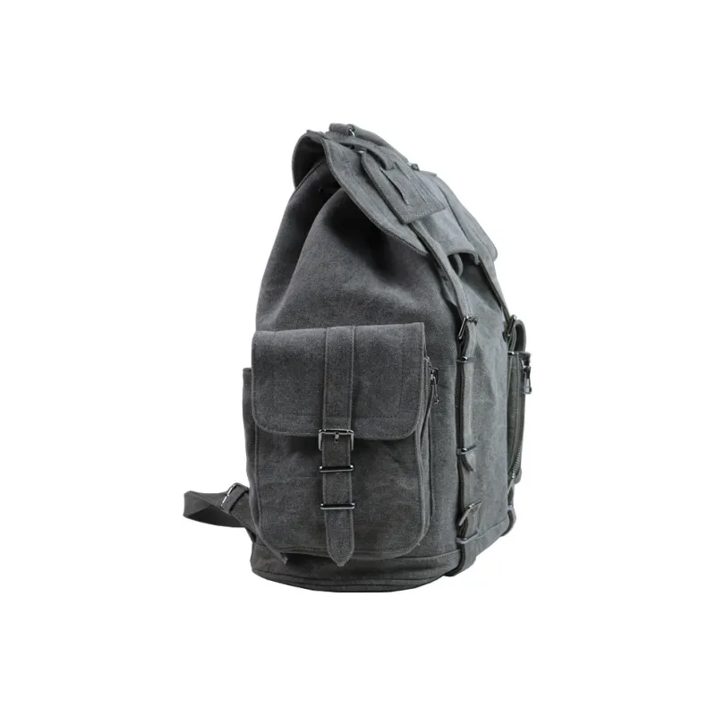 Slazenger Canvas Backpack Tubas Unisex Graphite Gray/Army Green-1
