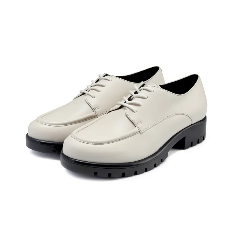 Satchi Casual Single Shoes 4cm Women's Milk White-2