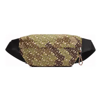Burberry Bum Bag Monogram Print Medium Khaki Green
