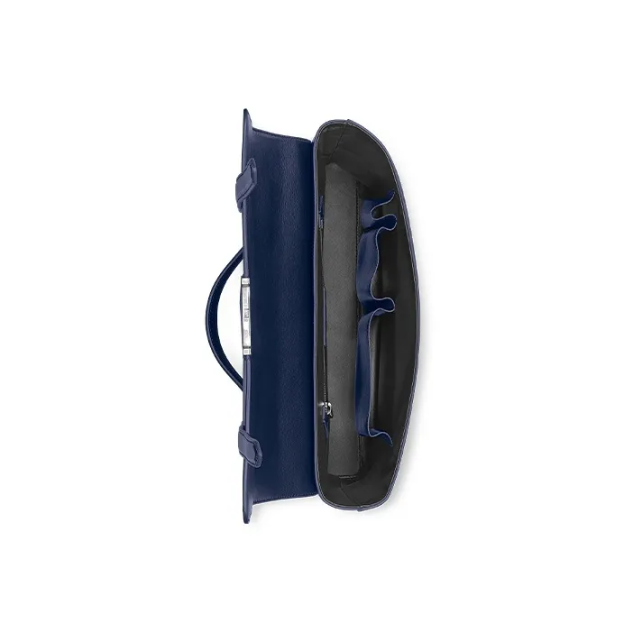 MONTBLANC Meisterstuck Cow Leather Portable Briefcase Men's Ink Blue-4