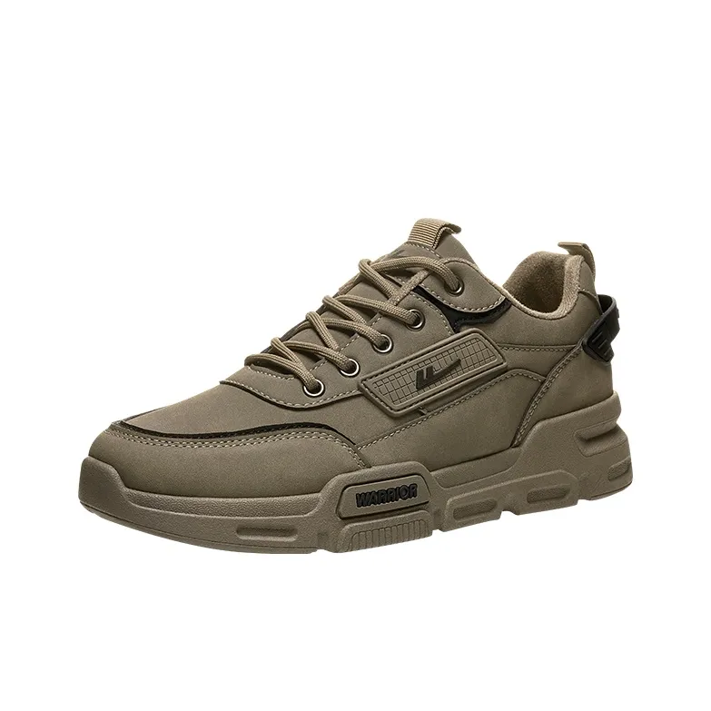 Warrior Anti Slip And Wear Resistant Breathable Balance Low Top Outdoor Shoes Men's Coffee-1