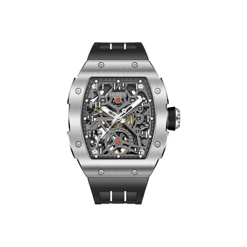 HaofaTourbillon Automatic Mechanical Movement Rubber Strap Watch Men's Watches Cut Out Dial 1923A A