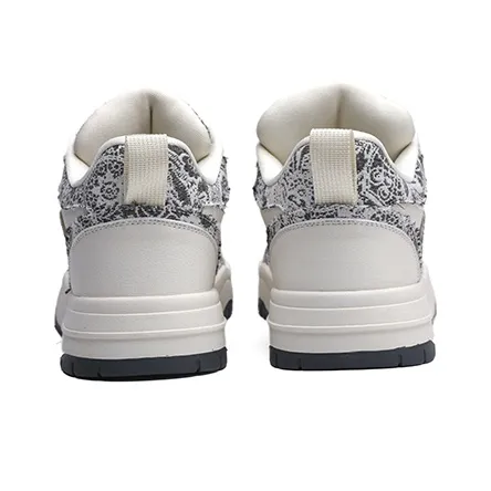 FACKRAM Warm Cushioning And Wear Resistant High Top Skateboard Shoes Men's Ecru-4