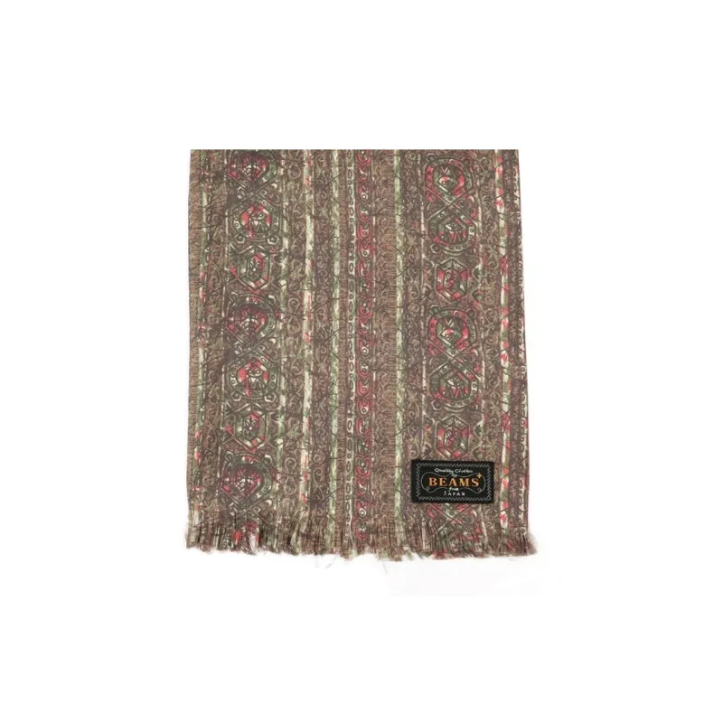 Beams Silk Scarves Men's Multicolor-1