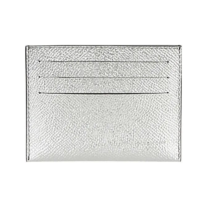 GIVENCHY Leather Card Holder Regular Women's Silver-0