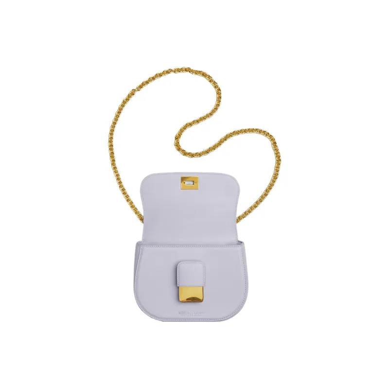 Bottega Veneta Cow Leather Shoulder Bag, Crossbody Bag Mini Women's Oyster Purple-3