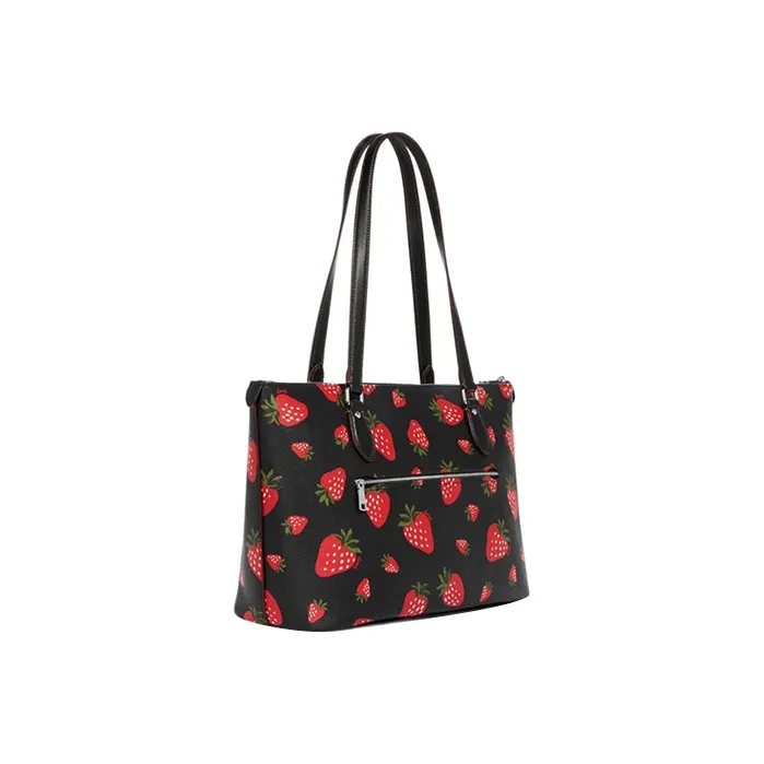 COACH Gallery PVC Tote Bag, Shopping Bag, Shoulder Bag, Handbag Tubas Women's Black-1