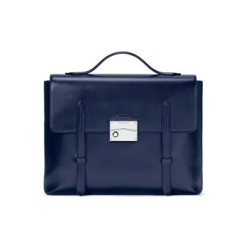 MONTBLANC Meisterstuck Cow Leather Portable Briefcase Men's Ink Blue