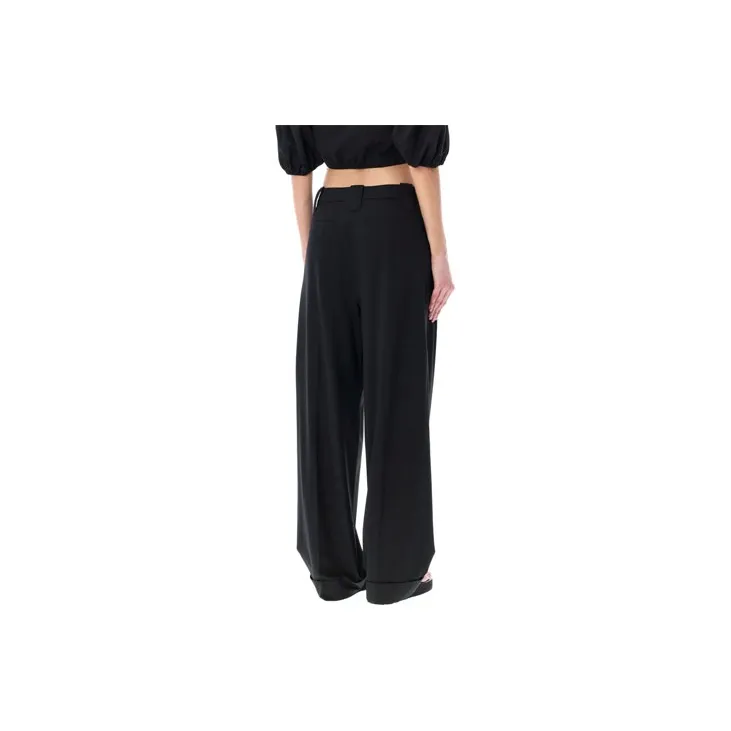 GANNI Drapey Pleated Trousers-1